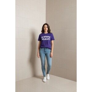 S K-state Widcast Youth Purple Short Sleeve T-shirt 100% Cotton Machine Wash